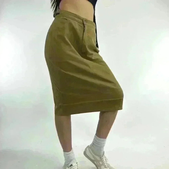 90s vintage les copains high waisted midi skirt with back slit - Picture 5 of 7